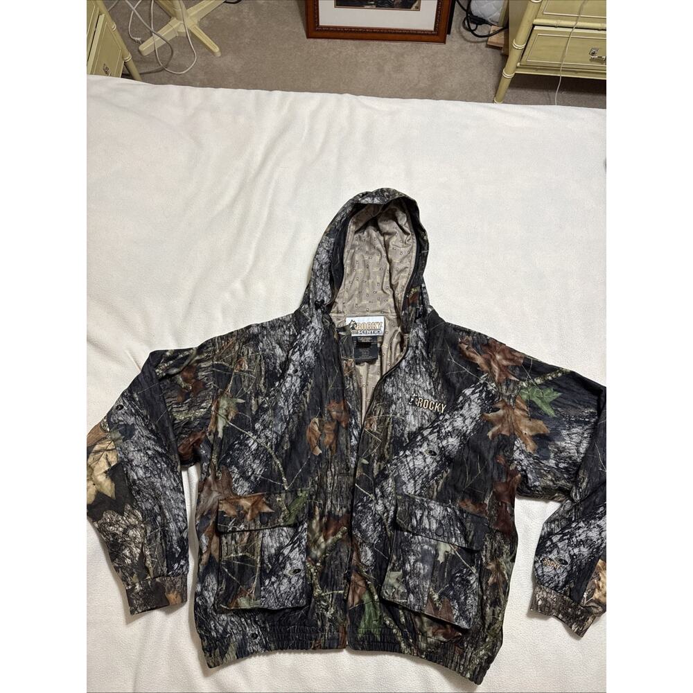 Rocky Scent IQ Camouflage Hunting Hood Jacket Water Proof XXL Mossy Oak Breakup